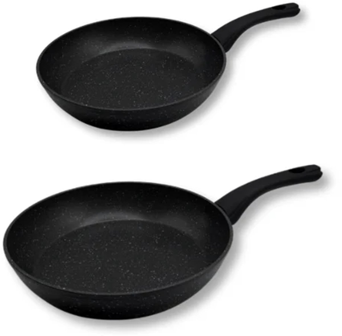 Dutch Standard - Koekenpannenset 2-delig 24/28cm - Anti-aanbak - PFAS vrij - Zwart