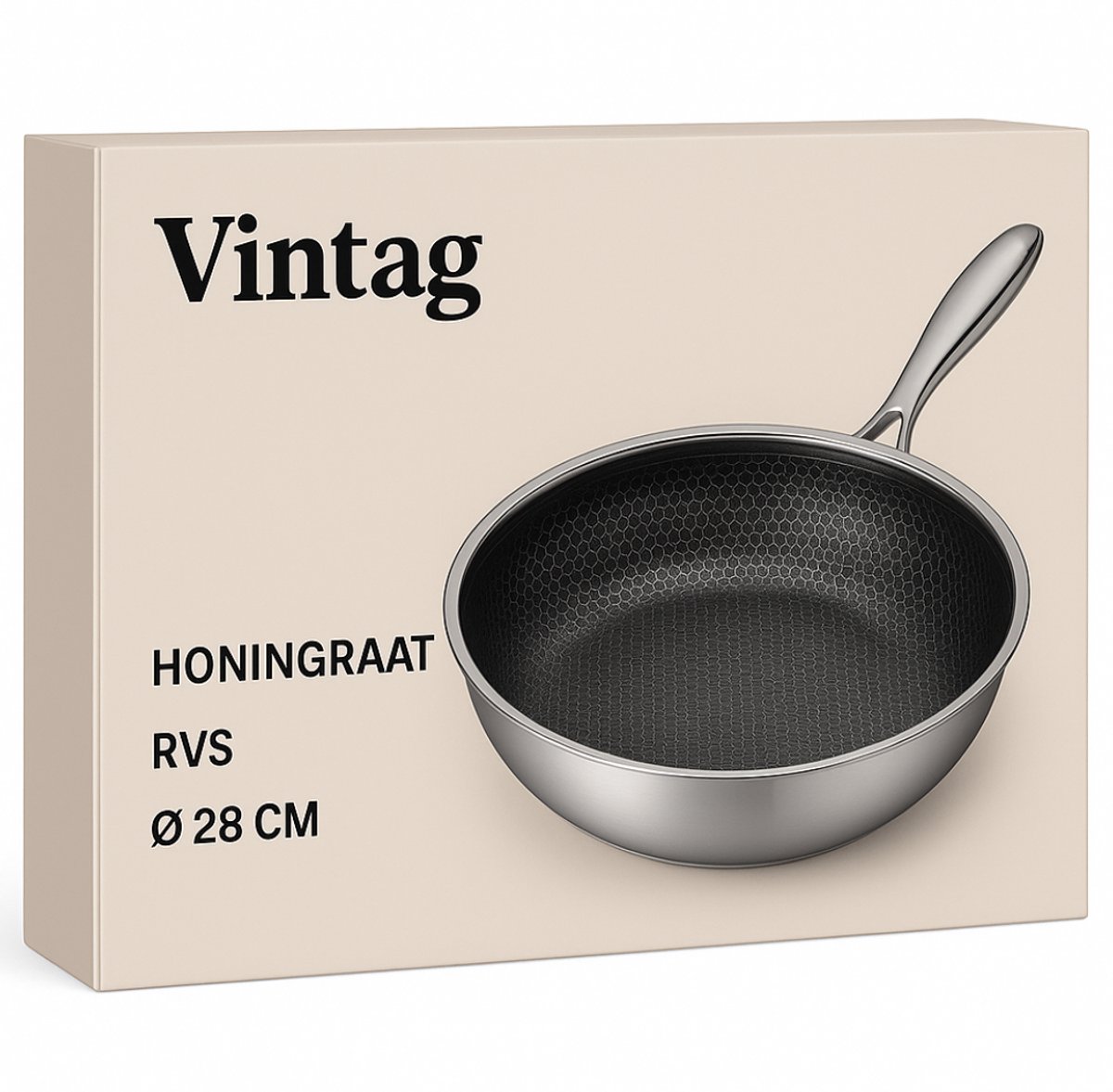 Wokpan Wokpan Ø28cm RVS Wokpan - afbeelding 5