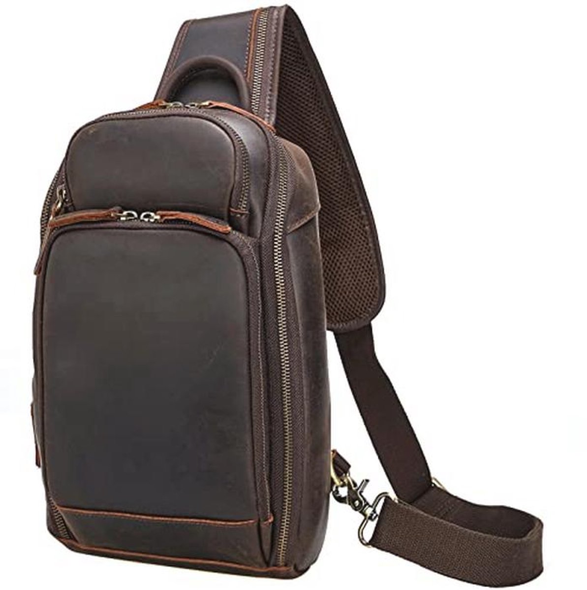 Leren Schoudertas voor 9.7 Inch iPad - Compacte Crossbody Tas voor Reizen