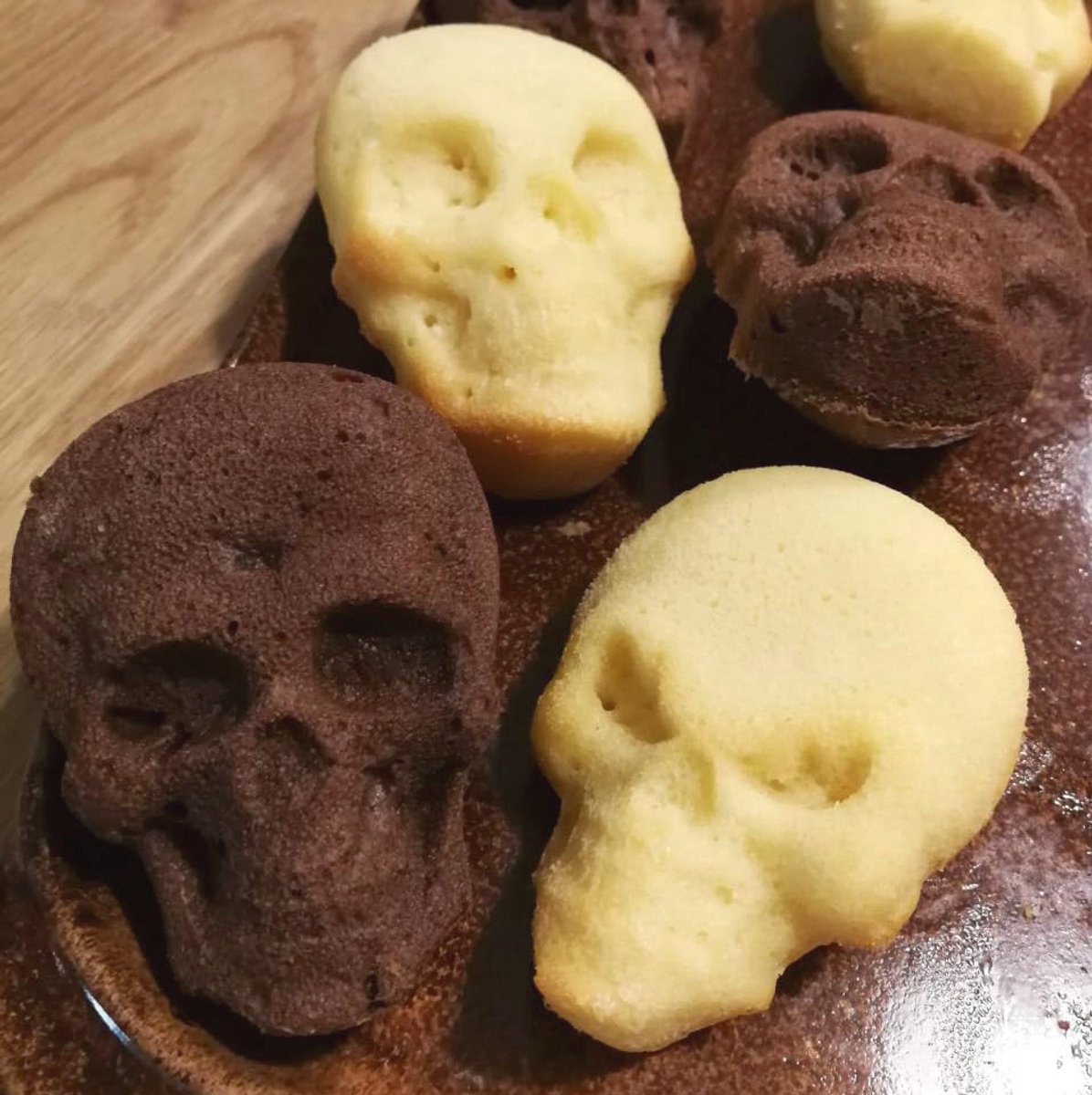 Muffinbakvorm Doodskop - Siliconen, Zwart, Vaatwasmachinebestendig