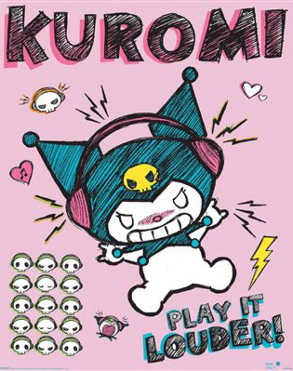 Pyramid Poster Sanrio - Kurom Louder 40x50cm Divers
