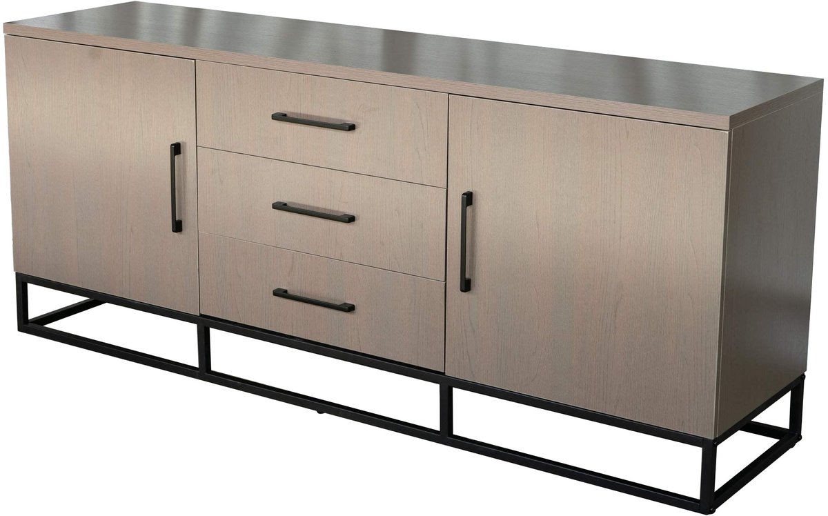 Dressoir melamine walnoot 180cm Hazel kunststof kast