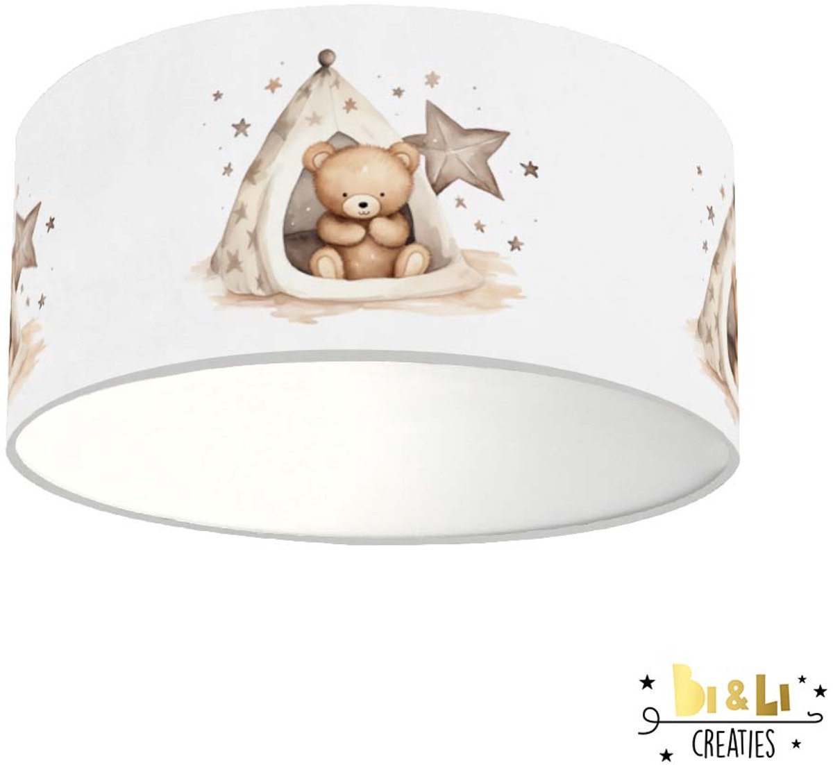 Plafondlamp Beer in tipi-sfeerverlichting-kinderkamer-incl diffuser-beer-incl plafondfitting