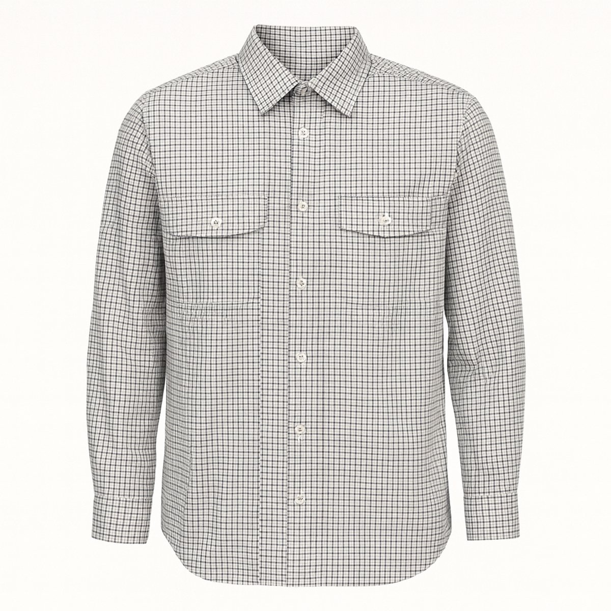 Werkshirt Snickers AllroundWork Comfort Checked – Lange mouw – Khaki/Zwart – Maat S