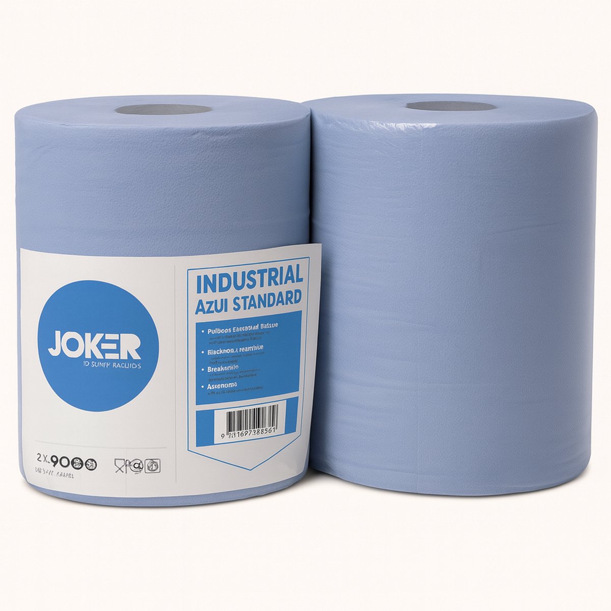 Industriële Poetspapierrollen Joker Azul Standard – Blauw – Set van 2 Rollen
