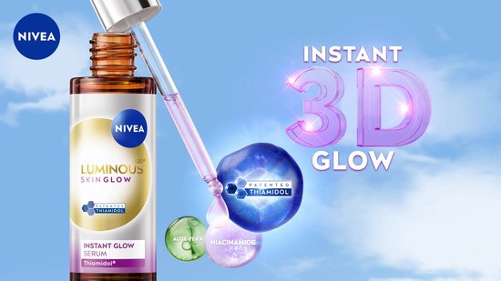 NIVEA Luminous630 Skin Glow Instant Glow Serum - Hydrateert - Niacinamide - Aloe Vera - Alle Huidtype- Anti-Pigment - Skincare - 30ml
