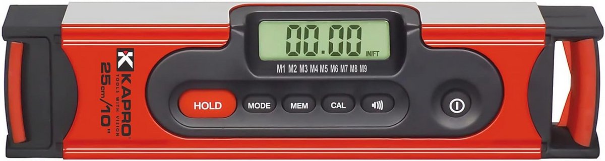 Digitale Waterpas 25 cm met Hoekmeter en LCD Display - Nauwkeurige Inclinometer