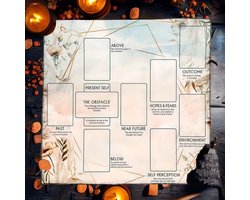 Keltische Kruis Tarot Tafelkleed – Design Tarotdoek - Orakelkaart Mat voor Tarot - Bohemian Bloemenmagie voor Jouw Reading - Tarot - Tarot Kaarten