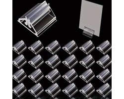 Doorzichtige Acryl Kaart Display Stands - Kaarthouders – Set van 25 stuks - Perfect voor Kaarten - Foto’s - Productlabels voor winkels en bedrijven