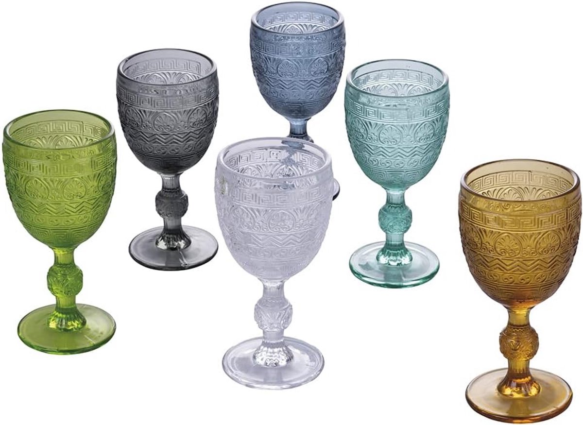Set van 6 Champagneglazen Gekleurd Glas 210 ml