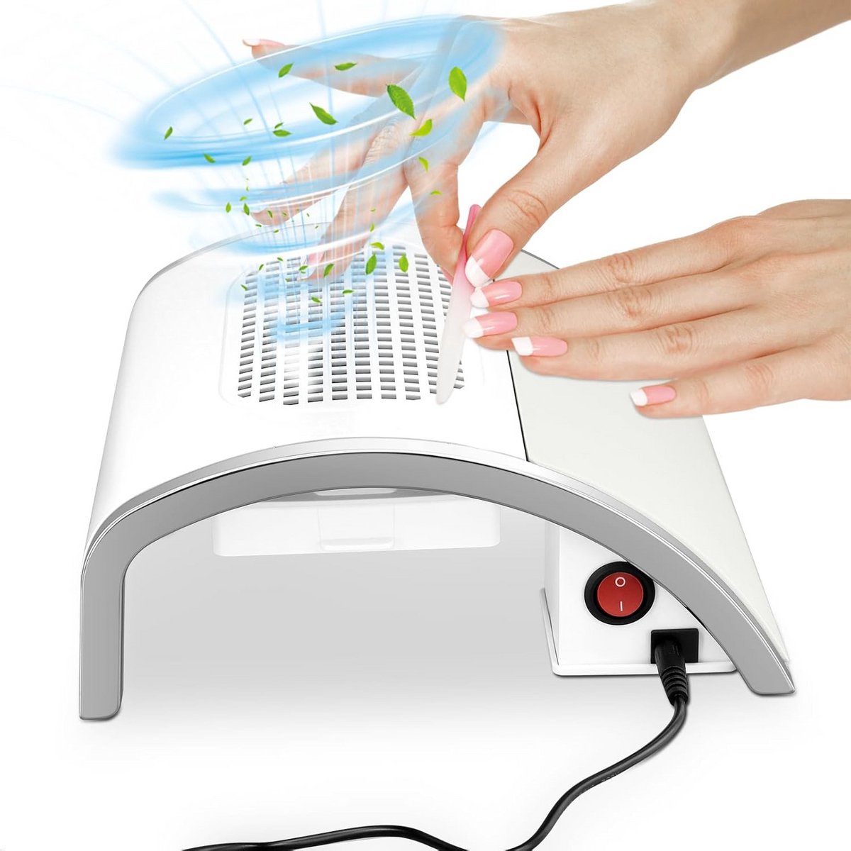Nagelstofzuiger 80 Watt - Compacte Stofzuiger voor Manicure met 2 Stofzakjes