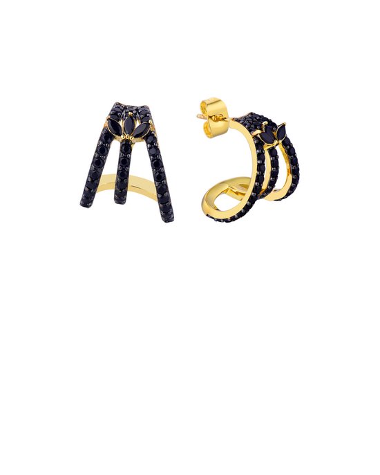 EARRINGS - BLACK MALIA