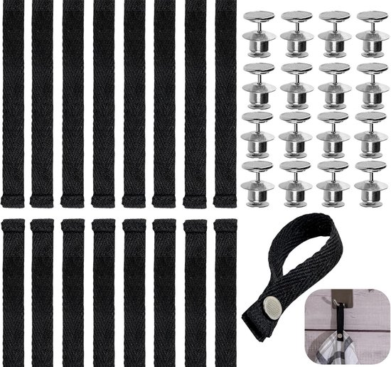 30PCS Dust Free Towel Hangers, 180 x 12mm No-Sew
