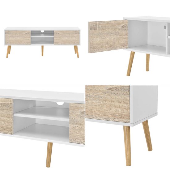 en.casa] TV meubel Castelli met opbergruimte TV tafel TV kast commode dressoir 114x40x60 cm metaal