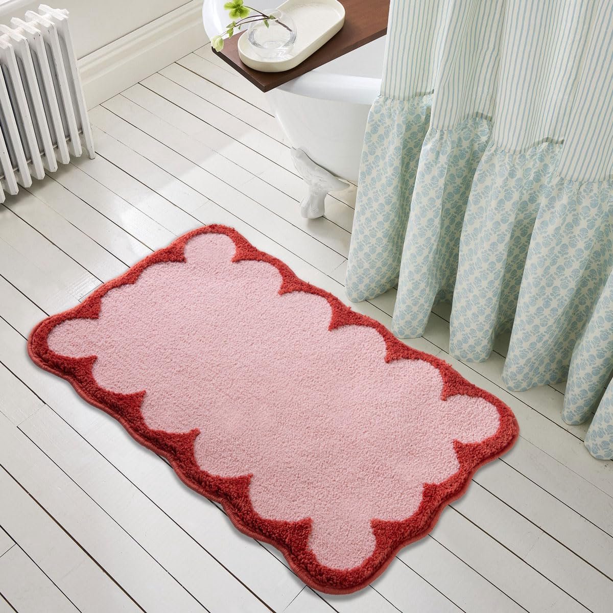 Geschulpte badmatten roze antislip wasbare schattige badmatten microvezel absorberende zac