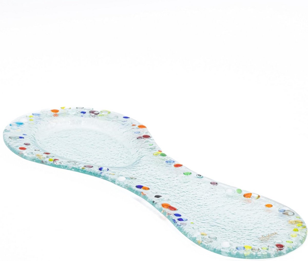Glas kooklepelhouder Murano-stijl 30 x 13 cm - Elegant keukenaccessoire