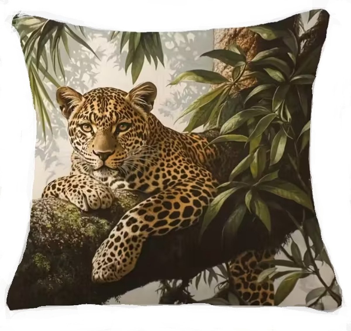 Kussenhoes 1 stuk - 45x45 cm - luipaard