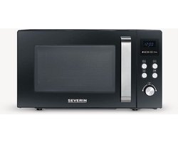 Severin MW 7752 - Combi magnetron met grill- en heteluchtfunctie - Incl. Pizzaplaat Ø 28 cm - 25 Liter - Timer en Automatische programma's - Zwart / Zilver
