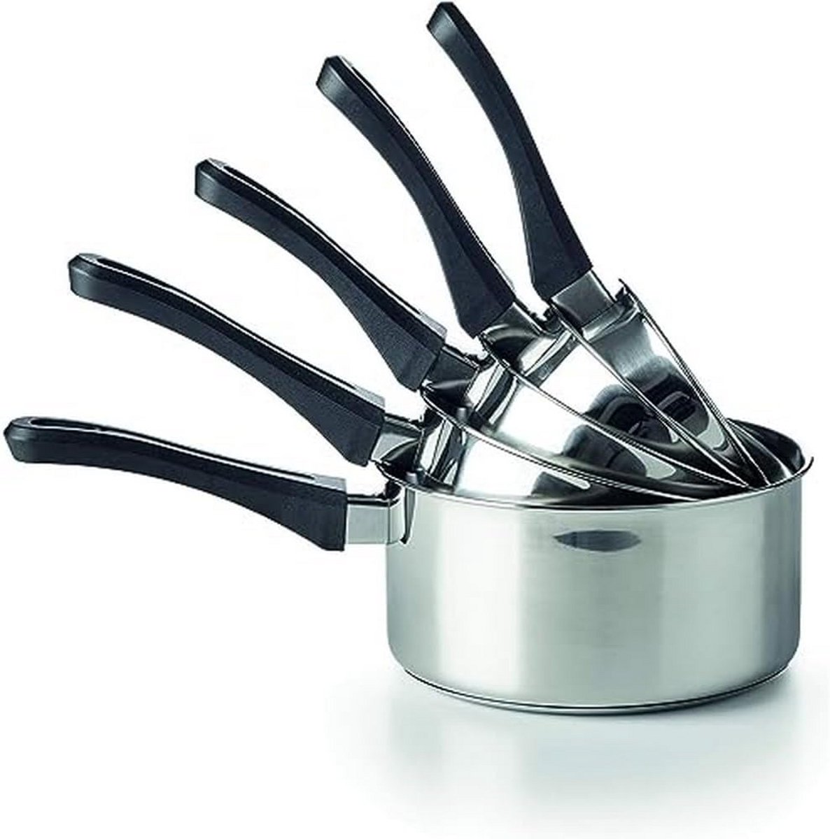 Sauspan Roestvrij Staal Set 12 14 16 18 20 cm - Pols Pan Inductie Geschikt