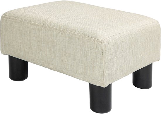 HOMCOM - Repose-pieds - Polyester - 40 x 30 x 24 cm - Beige
