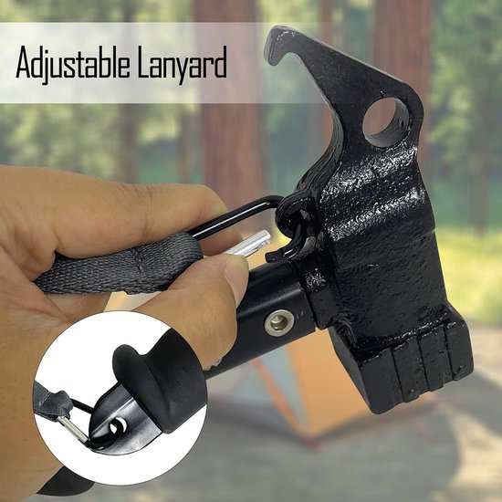 BORDSTRACT Kampeerhamer, Tentharinghamer, Klauwhamer, Heavy-duty Koolstofstalen Multifunctionele Hamer Met Haak, Haringtrekker En Bevestigingsriem Voor Buiten, Bergbeklimmen, Wandelen BORDSTRACT Kampeerhamer, Tentharinghamer, Klauwhamer, Heavy-duty Koolstofstalen Multifunctionele Hamer Met Haak, Haringtrekker En Bevestigingsriem Voor Buiten, Bergbeklimmen, Wandelen