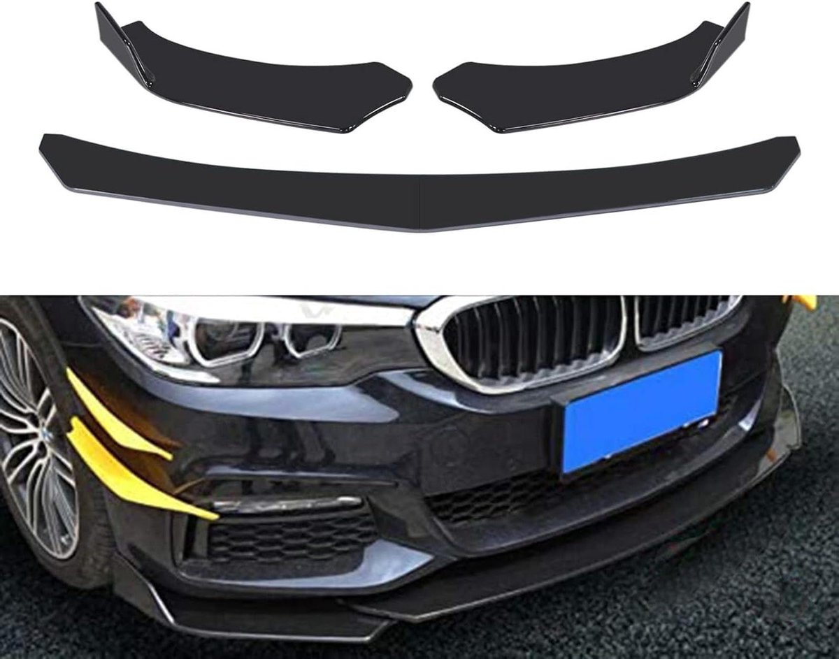Ronte - Auto Voorbumper Lip Body Kit Spoiler Splitter - Universeel Model - Set van 4 Stuks