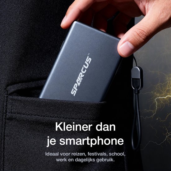 Sparcus MagSafe Powerbank 10.000 mAh – Draadloze Magnetische Powerbank ...