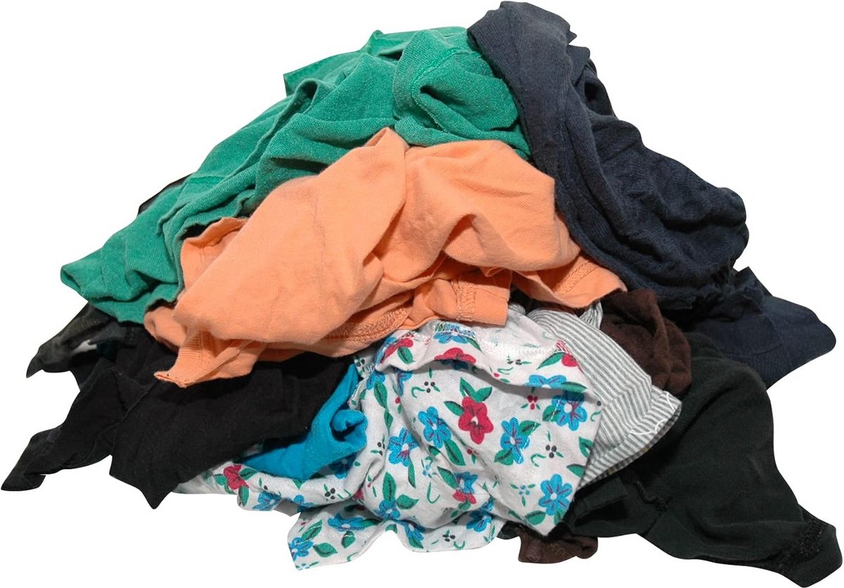 Gemengde Jersey Poetsdoeken 5 kg - Hoog Absorberend en Pluisvrij