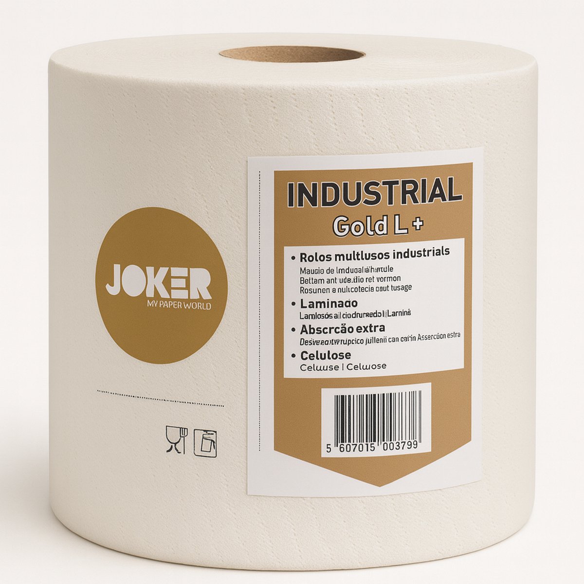 Industriële poetspapierrollen Joker Industrial Gold XL+ – 2 rollen – Extra absorberend & gelamineerd