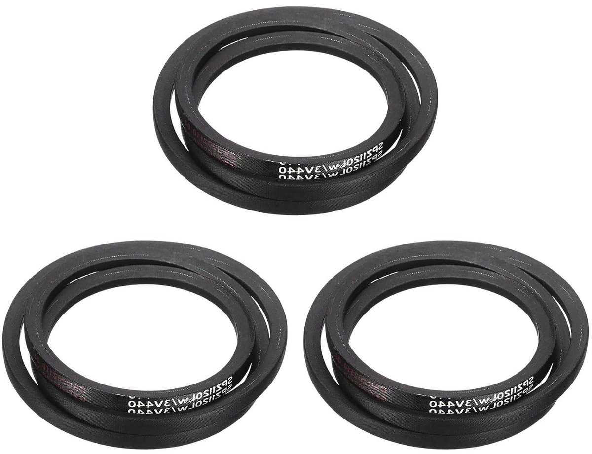 Ronte - Set van 3 V-riemen met 1120 mm binnenbeenomtrek - 10 mm breed - 8 mm hoogte