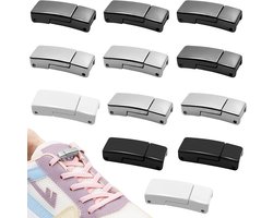 Ronte - Elastische veters in 4 kleuren voor sneakers en vrijetijdsschoenen met magneetsluiting.