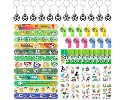 Egoods - Voetbalfeestcadeautjes voor kinderverjaardag - jongen - fluitje - klikarmband - kindergeschenk - tassentattoo - sleutelanhanger - voetbalfeestdecoratie