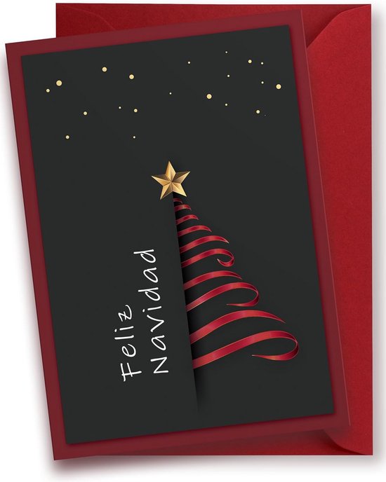 Moderne zakelijke kerstkaart kerstster goud