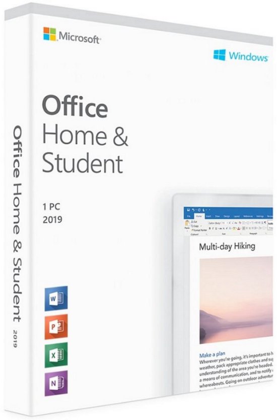 Microsoft Office Home & Student 2019 - Windows - Microsoft Office - Eenmalige aankoop