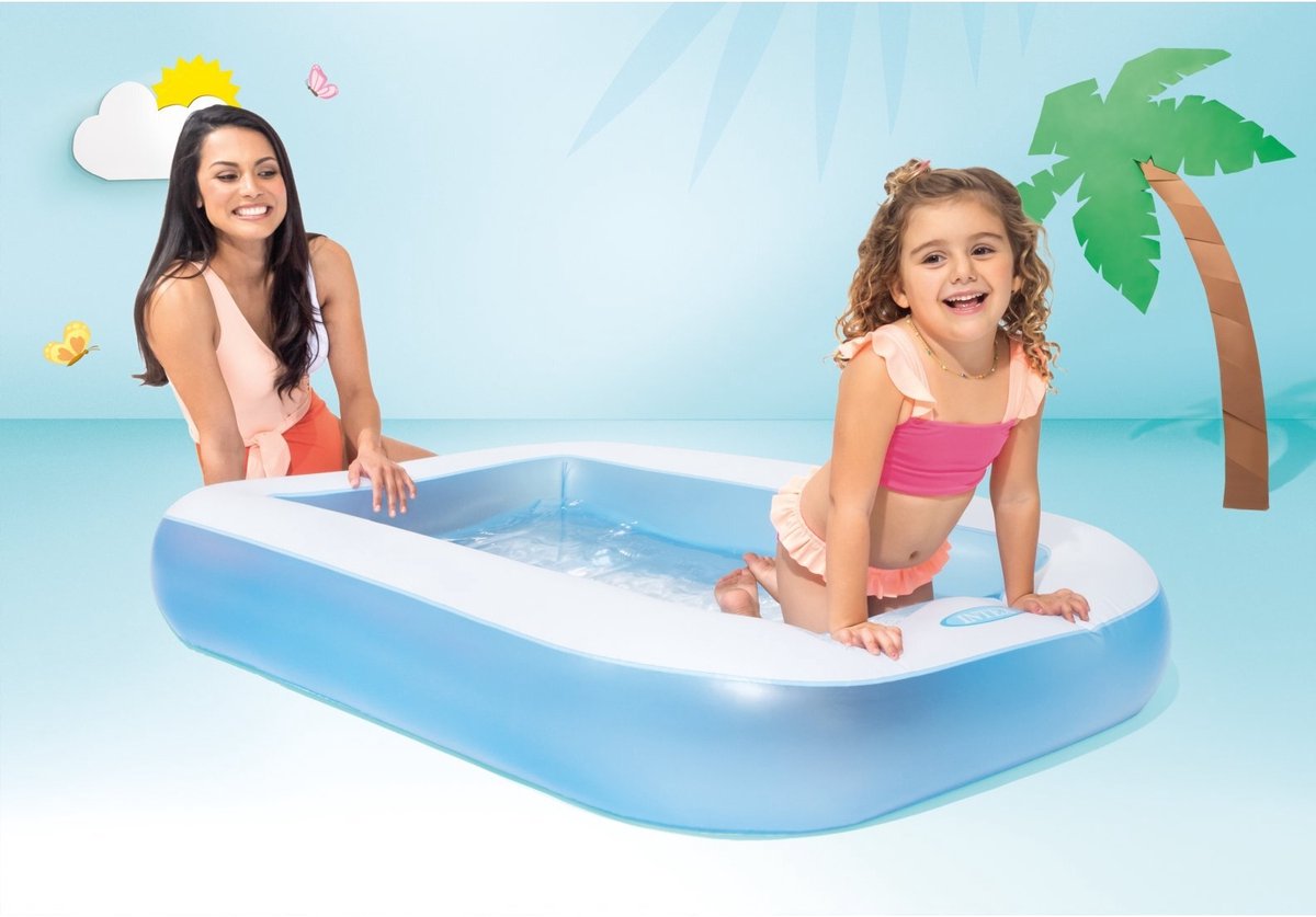 Intex Rechthoekig Opblaaszwembad Blauw - 166 x 100 x 25 cm — afbeelding 7