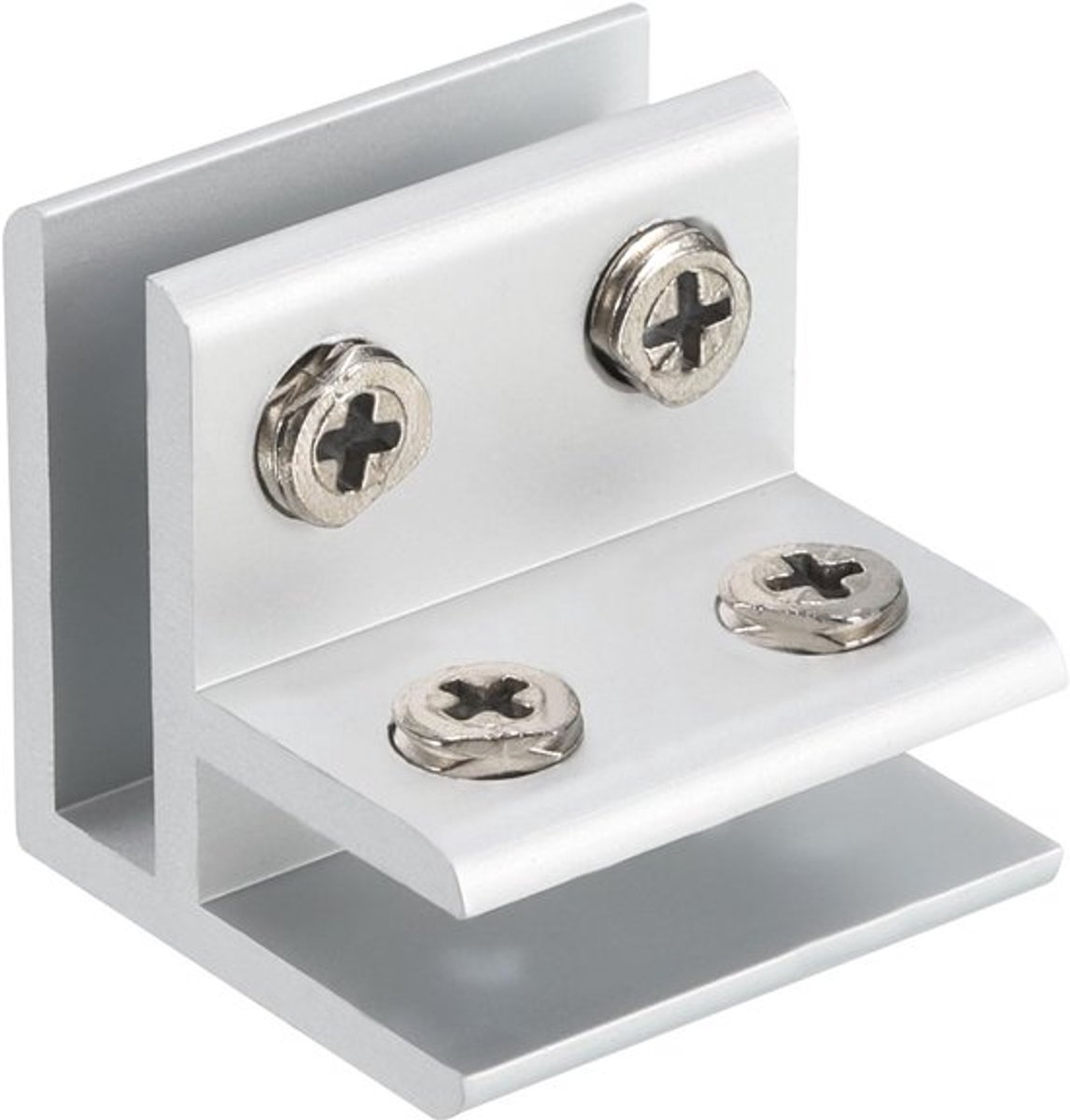 90 Graden Glasklem - Aluminium Legering - Voor 5-8 mm Dikke Glazen Plank