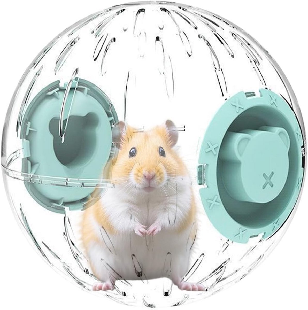 Loopbal voor hamsters - 20 cm - veilig en comfortabel - transparant met ventilatieopeningen - speelgoed voor kleine knaagdieren