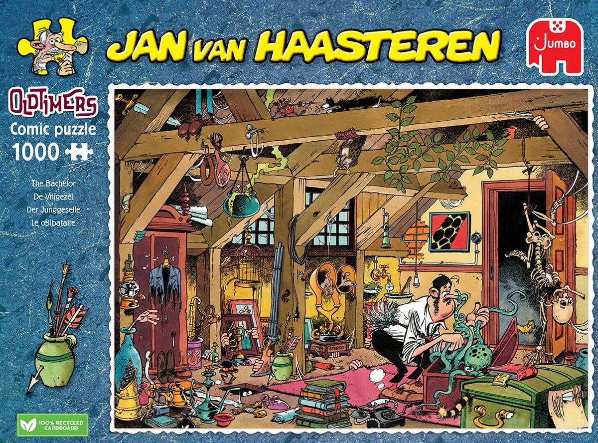 Jan van Haasteren - Oldtimers - The Bachelor - 1000 Stukjes puzzel — afbeelding 7