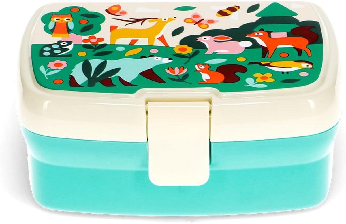 Lunchbox voor kinderen met afneembare dienblad en twee vakken - BPA-vrij plastic