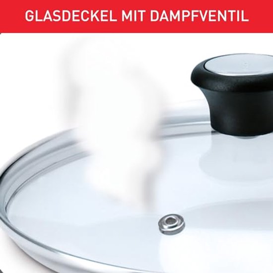 KADAX Set van 3 universele glazen deksels voor pan en pan 20