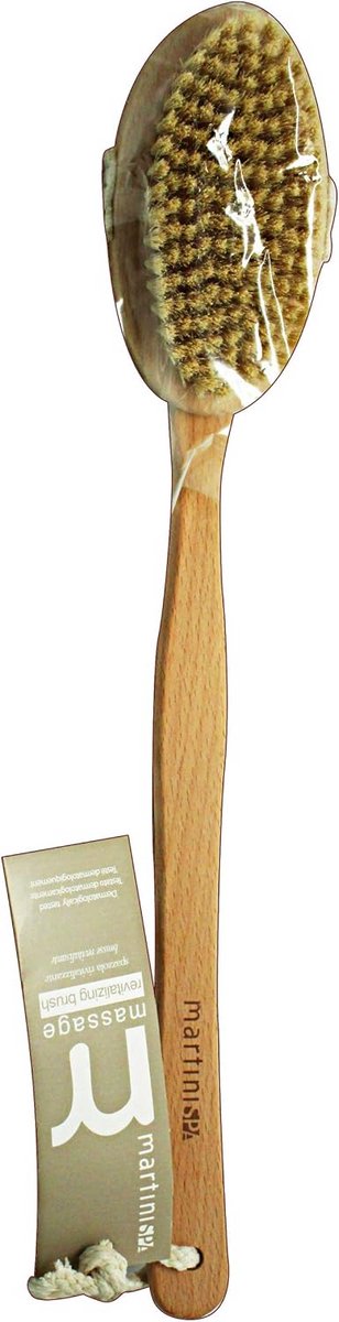 Natuurlijke houten lavaschijn/massageborstel met borstelharen