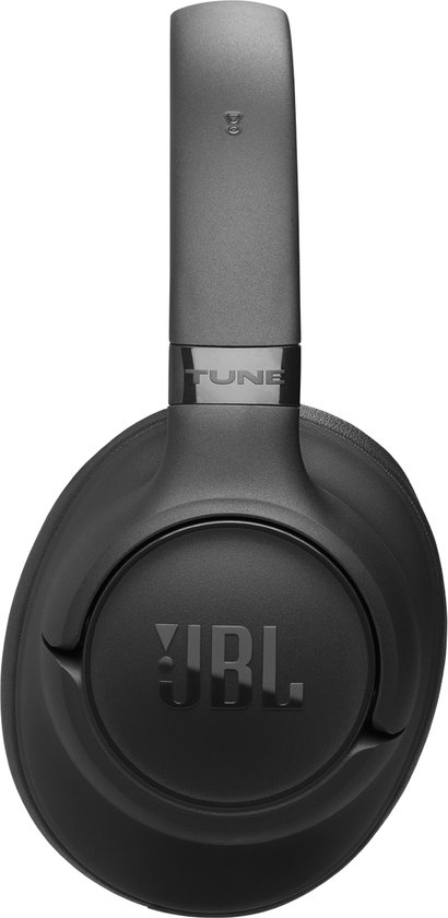 Zwarte JBL koptelefoon, over-ear, op witte achtergrond.