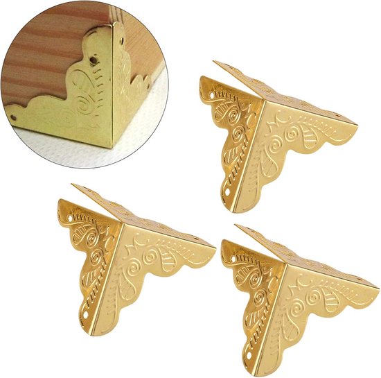3 stuks retro hangslot, hasp-sluiting, houten kist