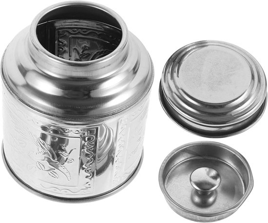 Set theeblikken met oosters design (2 stuks