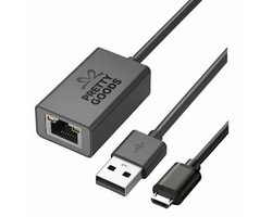 USB 2.0 Micro-B Ethernet Adapter voor video streaming apparaten - Geschikt voor USB naar RJ45-kabel voor Fire TV Stick, Google Home mini - 100Mbps ethernet Speed