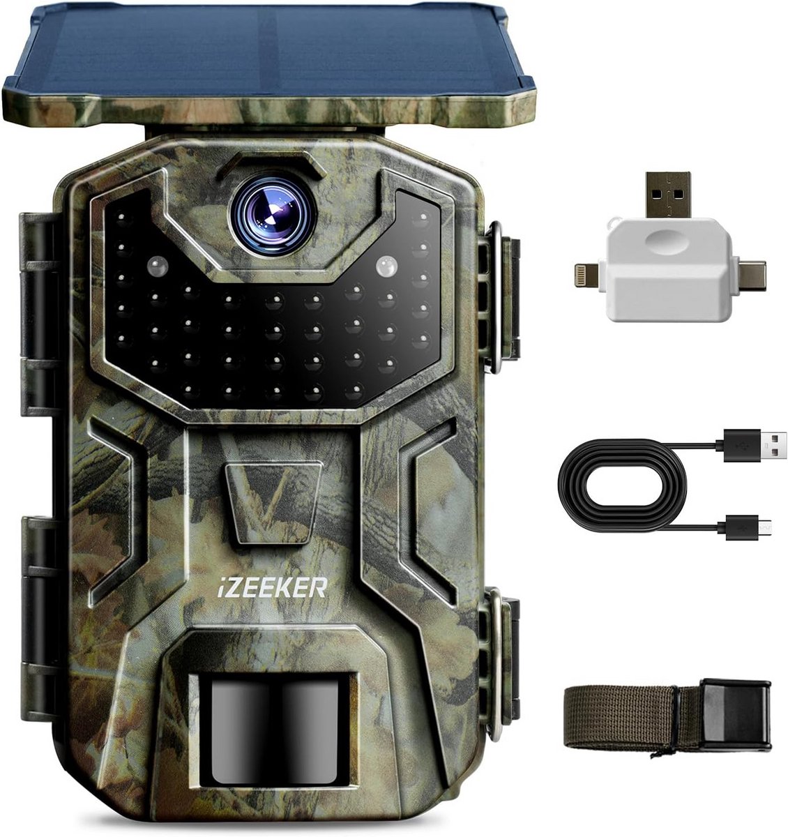 Wildcamera HD met Nachtzicht Onzichtbare IR LED IP66 Waterdicht voor Natuurfotografie en Beveiliging