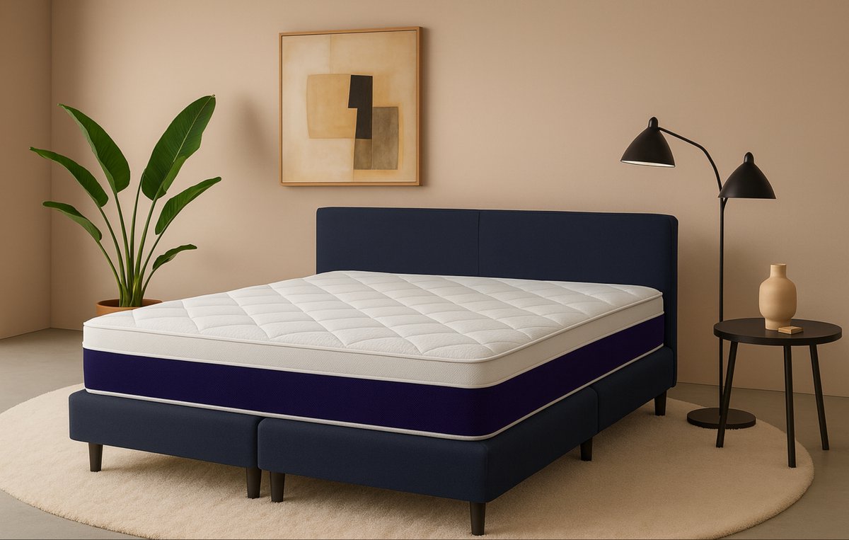 Matras Topper -160x200 (+Split) - Split Topper - Traagschuim - Topdekmatras - Topmatras - Memoryfoam - Tencel Hoes - Afneembaar - Wit