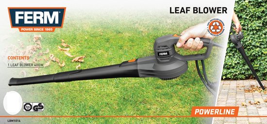FERM - Bladblazer - 400Watt - 2 snelheden - Softgrip - Lichtgewicht - Elektrisch - Handzaam formaat - Blower — afbeelding 5