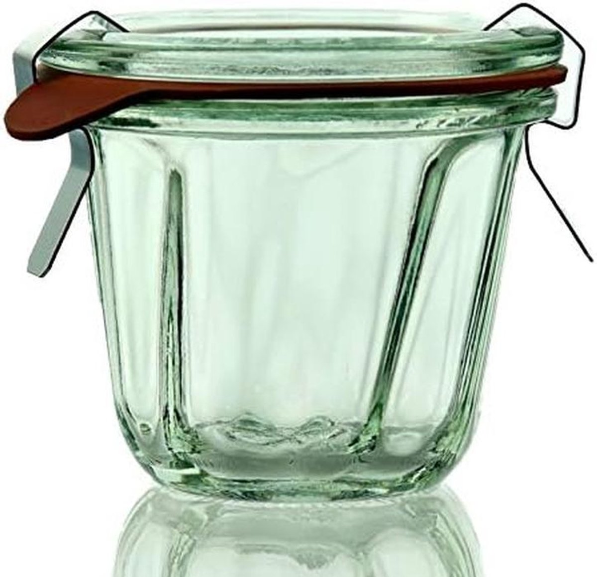 Set van 12 Kleine Glazen Weckpotten met Deksel, Ringen en Klemmen (80 ml)