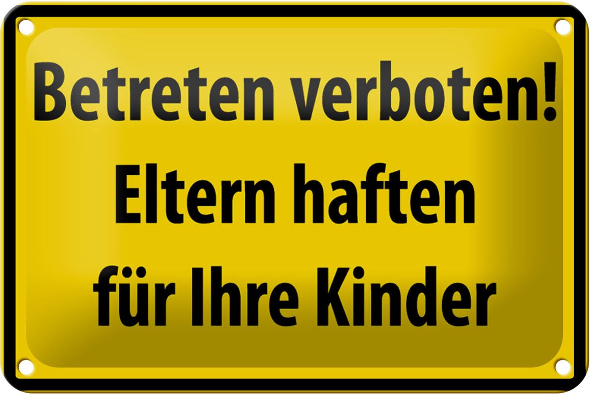 Blechschild Warnschild 18x12cm Betreten Verboten